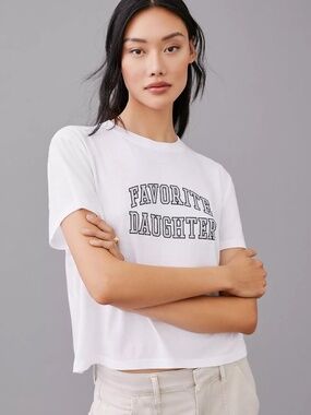 Favorite Daughter Collegiate Graphic Tee in White | Size Small
